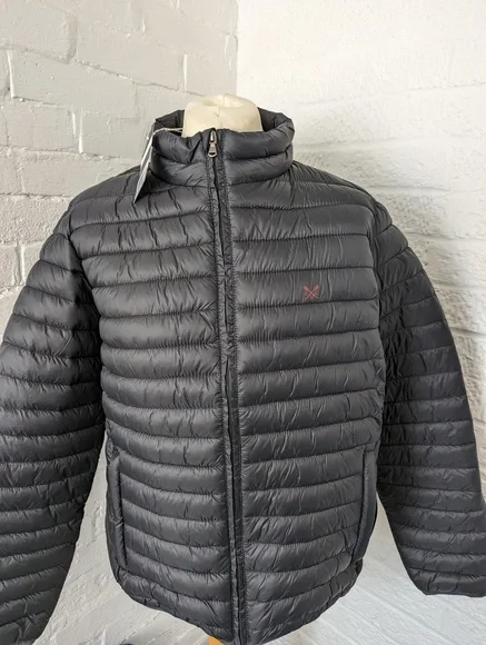 NEW Crew Clothing Lightweight Quilted Jacket - Size XL - Black - P2P 24" - Picture 1 of 9